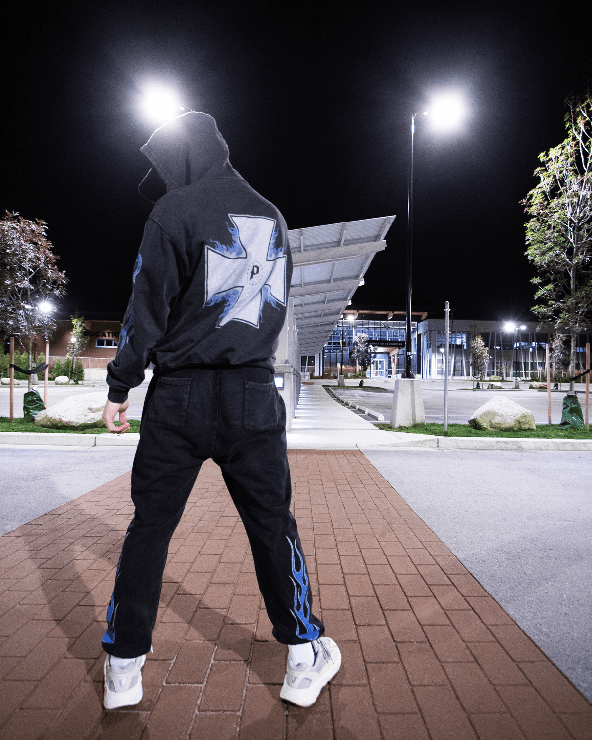 PHASE Garments Blue Flamme Pullover Sweatshirt Size Medium Size US M / EU 48-50 / 2 - 6 Thumbnail