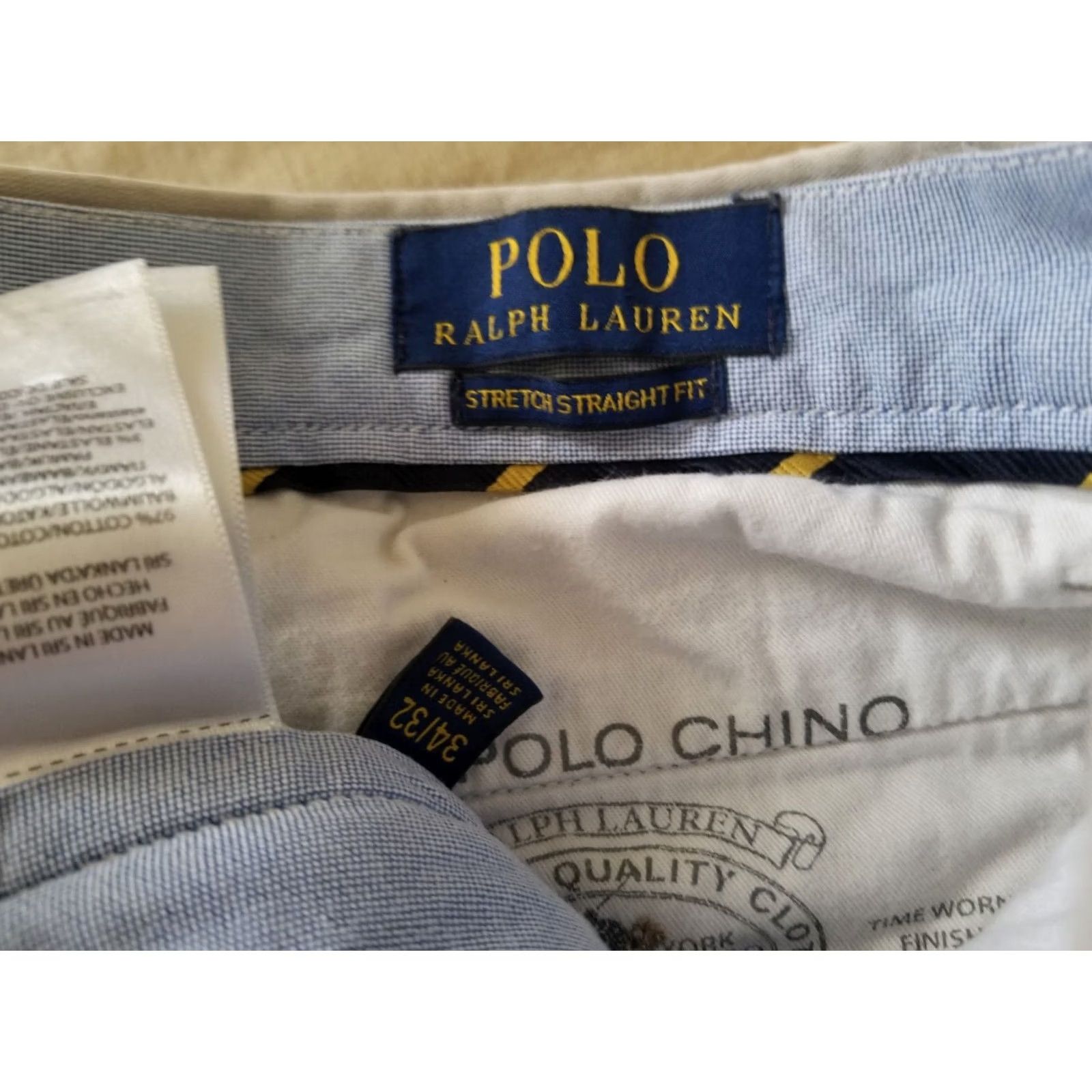 Polo Ralph Lauren Polo Ralph Lauren Pants Chino Cotton Beige 34x32 Regular Mens Size US S / EU 44-46 / 1 - 5 Thumbnail