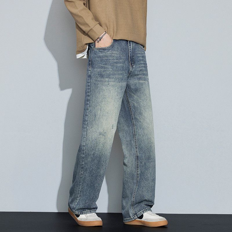 Japanese Brand American retro men's loose straight leg versatile jeans Size US 32 / EU 48 - 4 Thumbnail