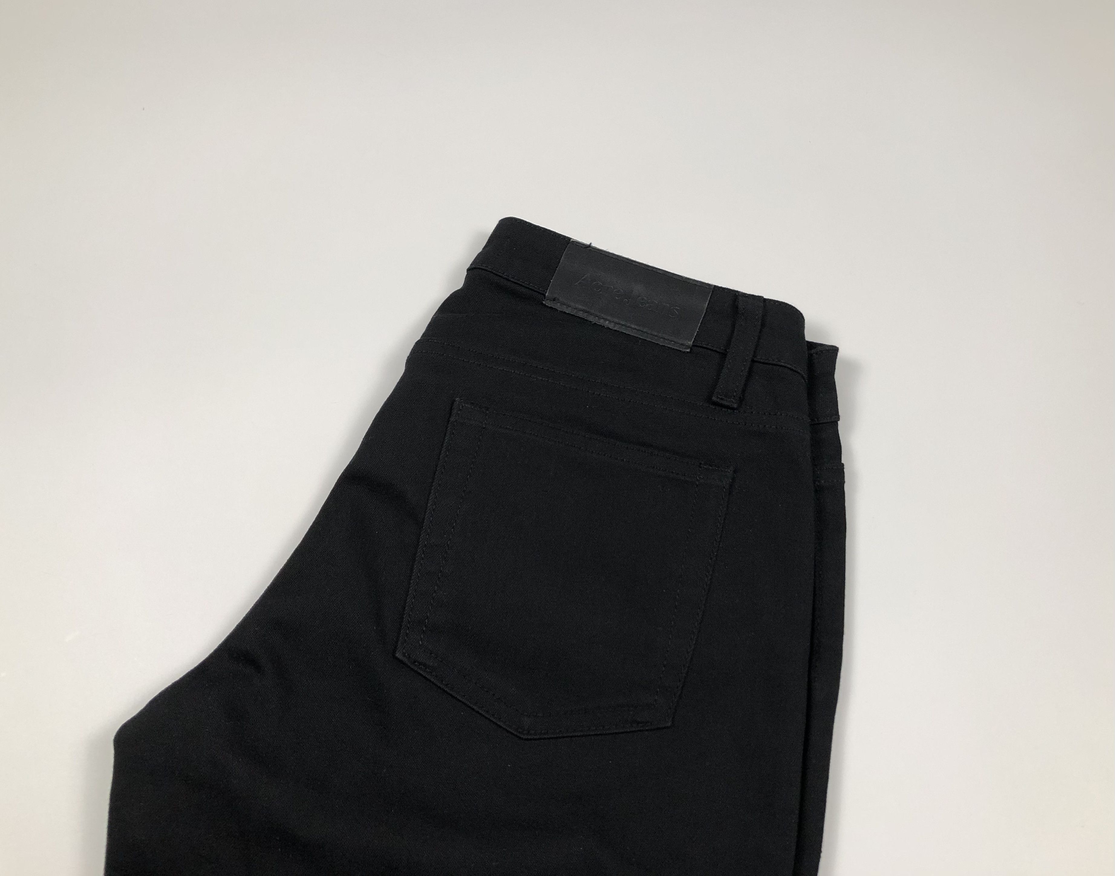 Acne Studios Acne Jeans Hep Black Stretch Stockholm Sweden Suede Size 29" - 2 Thumbnail