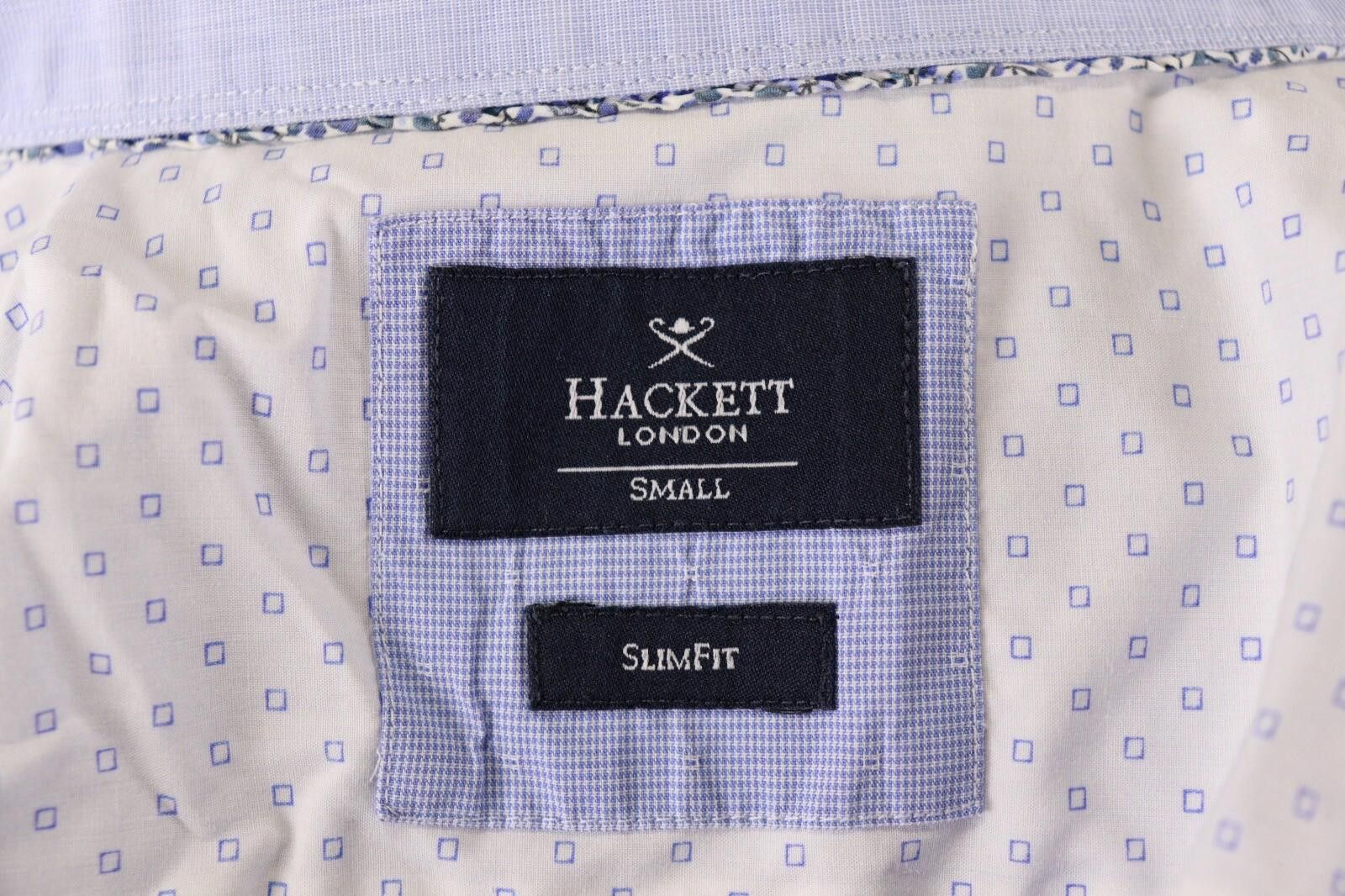 Designer Hackett London Slim Fit Blue Button Down Shirt Size S Size US S / EU 44-46 / 1 - 11 Thumbnail