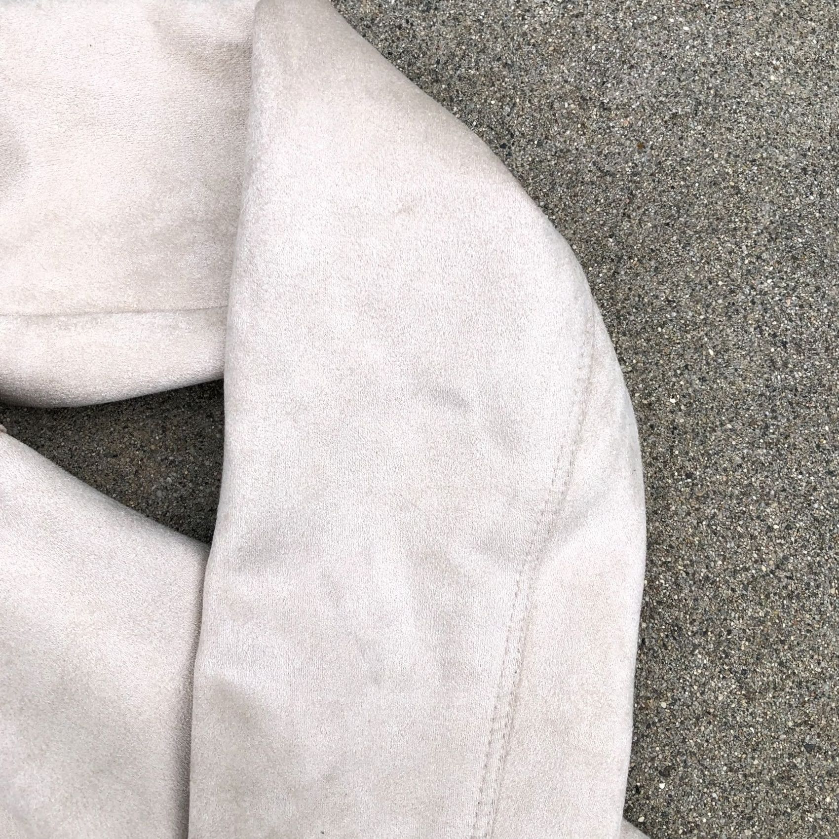 H&M H&M Faux Trench Coat Jacket Women's XS Beige Long Sleeve Faux Suede Long Coat Size XS / US 0-2 / IT 36-38 - 7 Thumbnail