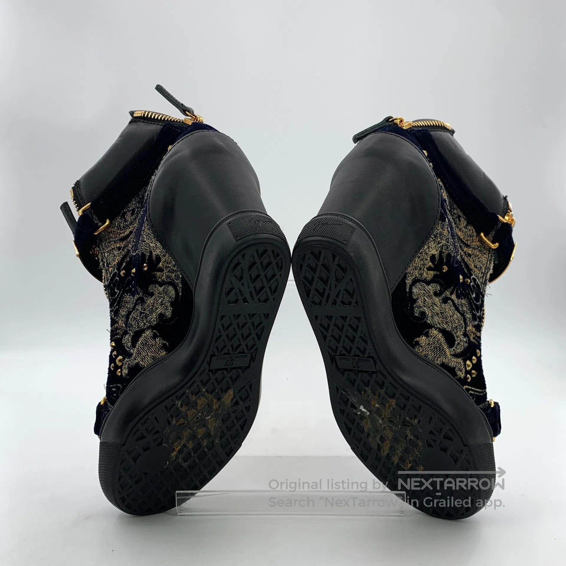 Other iuseppe Zanotti Black Heavy Embroidery Double Zip Design L Size US 6.5 / IT 36.5 - 5 Thumbnail