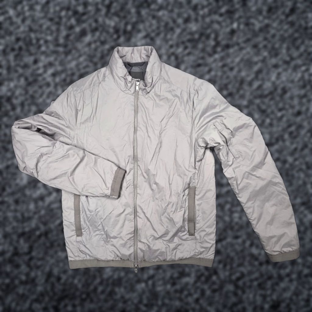 Theory Theory Bomber Jacket Men M Gray Full Zip Nylon Lightweight Lined Marks Size M / US 6-8 / IT 42-44 - 1 Thumbnail