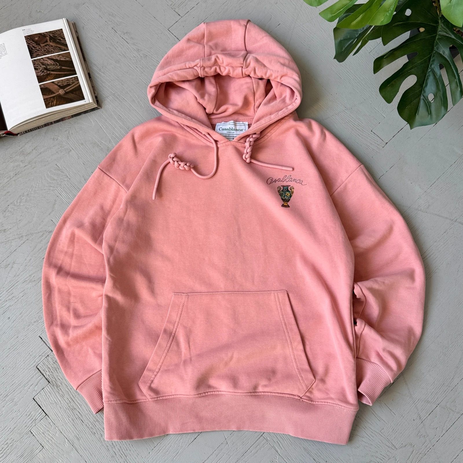 Casablanca Tennis Club Graphic Cotton Hoody Elegant Style