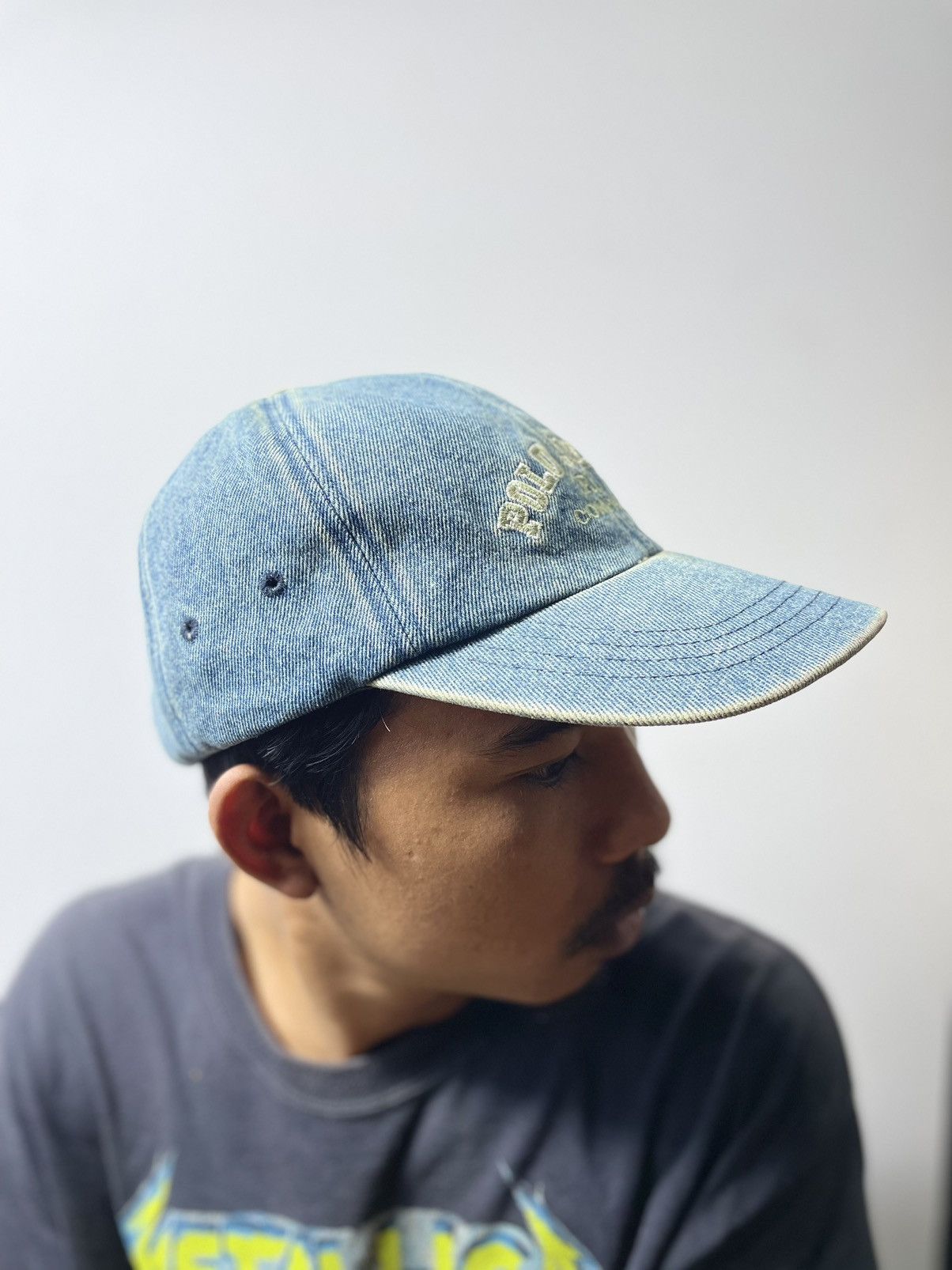 Polo Ralph Lauren Rare🔥Vintage Polo Jeans Polo Ralph Lauren Hat Cap Denim Size ONE SIZE - 3 Thumbnail