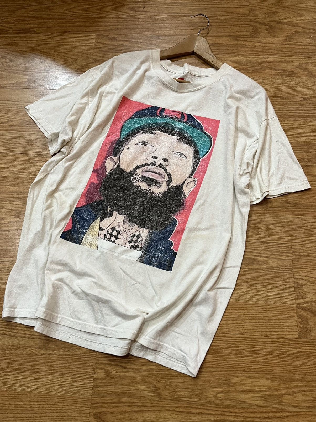 Hanes Nipsey Hussle White Shirts 2000s Size US L / EU 52-54 / 3 - 2 Thumbnail