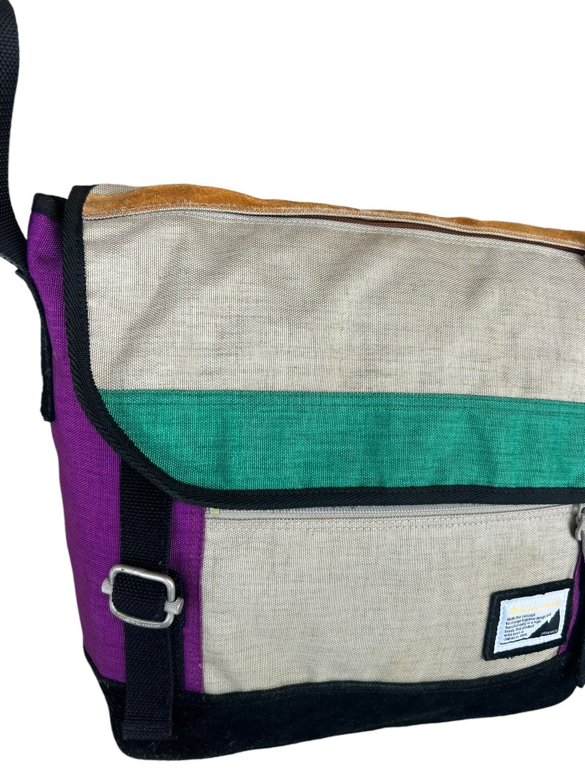 Leather × MasterPiece Vintage Masterpiece Japan Nylon Leather Messenger Bag Size ONE SIZE - 9 Thumbnail