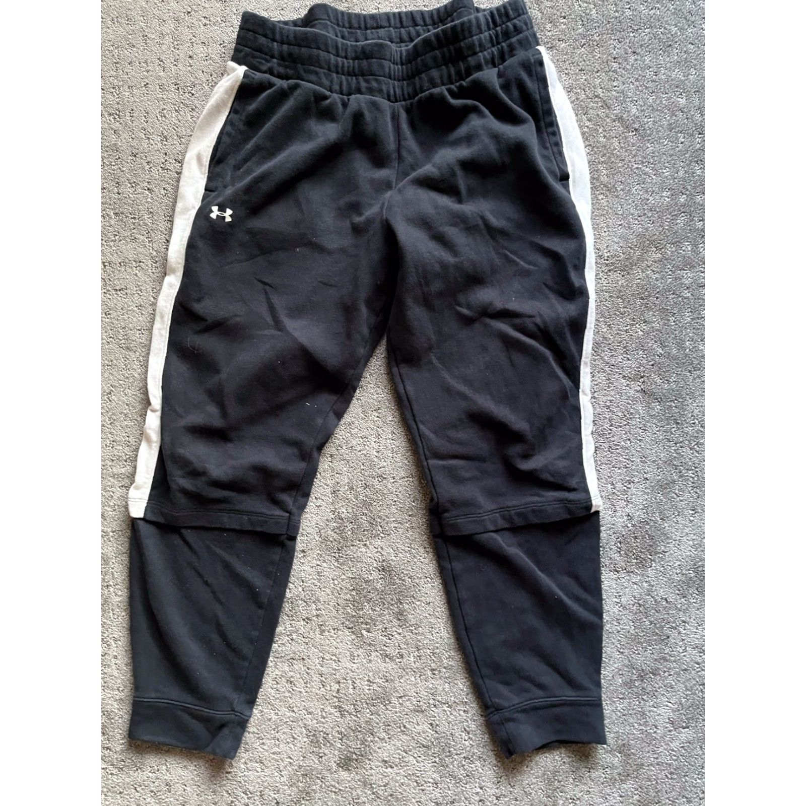 Under Armour Under Armour Womens Track Pants Large Black Terry Activewear Joggers 1351889 035 Size 36" / US 14 / IT 50 - 4 Thumbnail