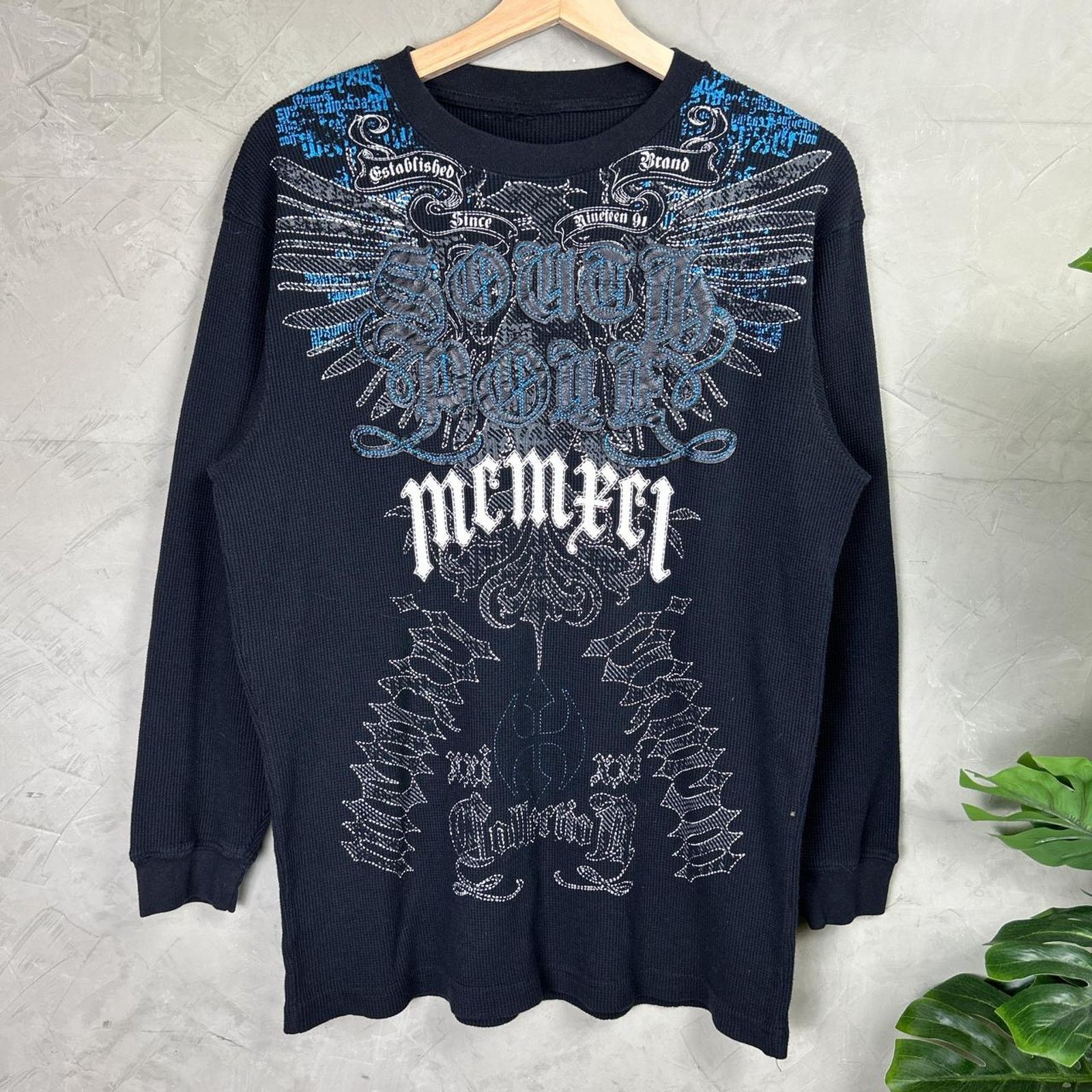 Southpole L Y2K South Pole Embroidered Affliction Thermal Longsleeve Size US L / EU 52-54 / 3 - 1 Thumbnail