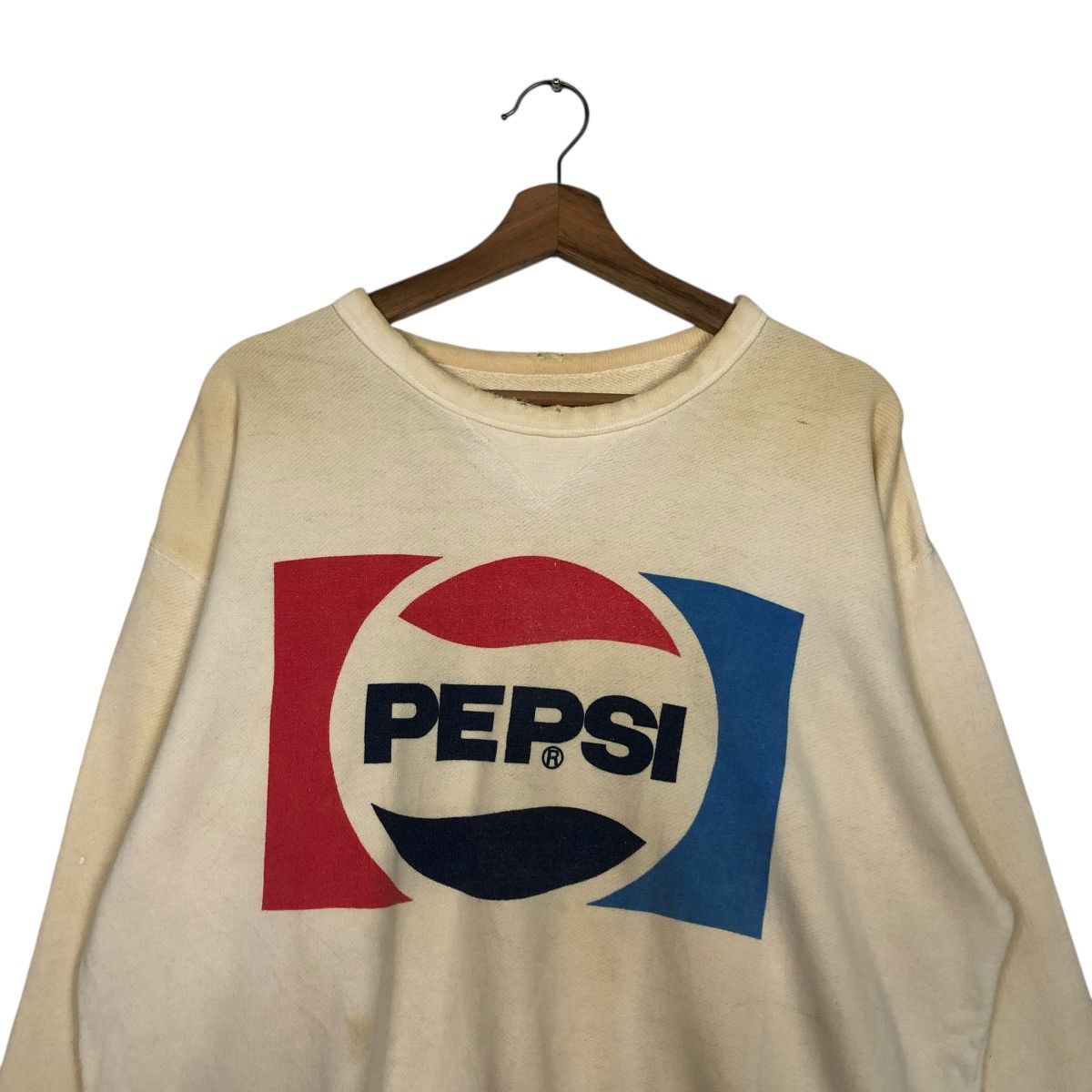 Vintage 🔥VINTAGE SWEATSHIRT CREWNECK DISTRESSED PEPSI BIG LOGO Size US L / EU 52-54 / 3 - 5 Thumbnail