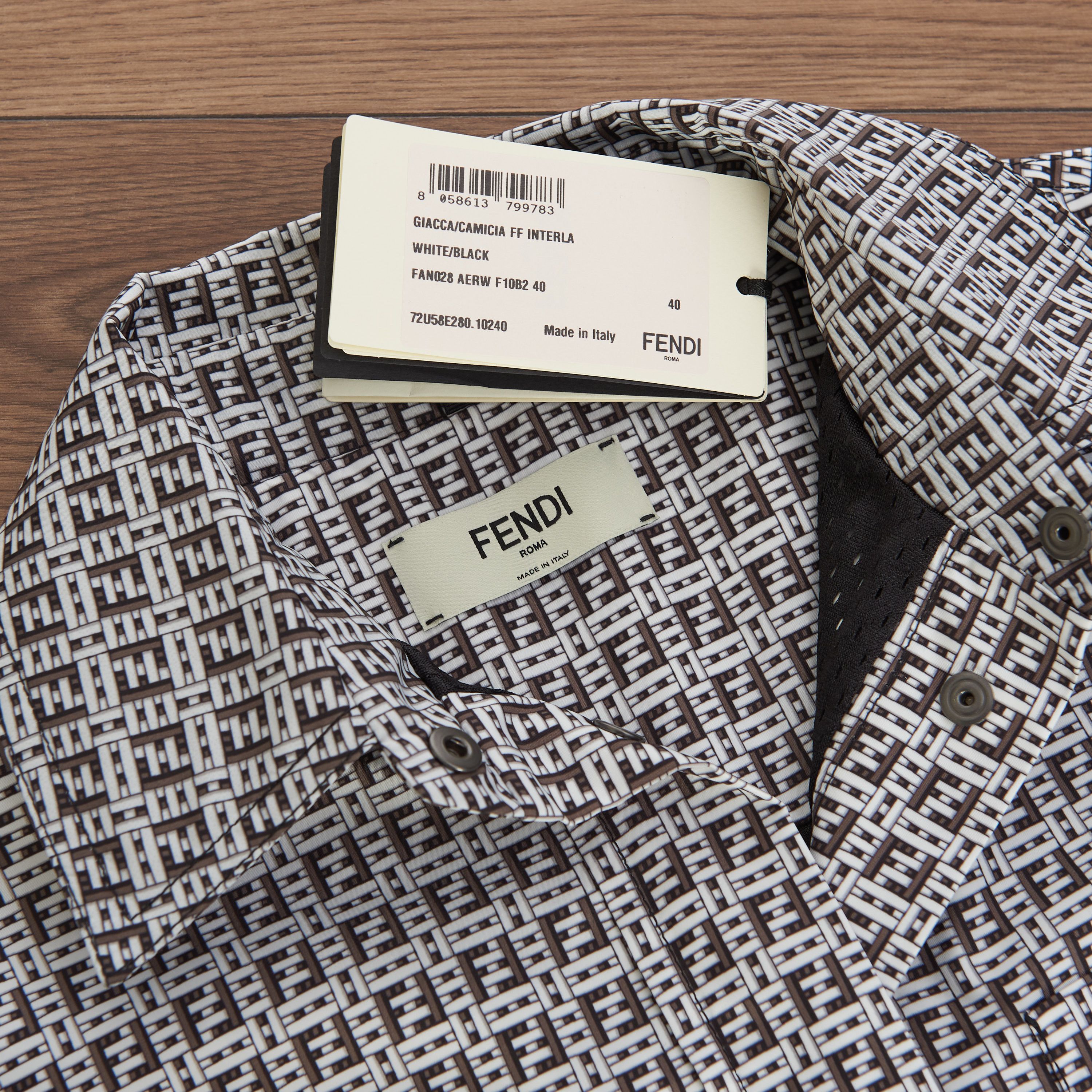 Fendi Shirt Jacket In Black & White FF Motif Size S / US 4 / IT 40 - 13 Thumbnail