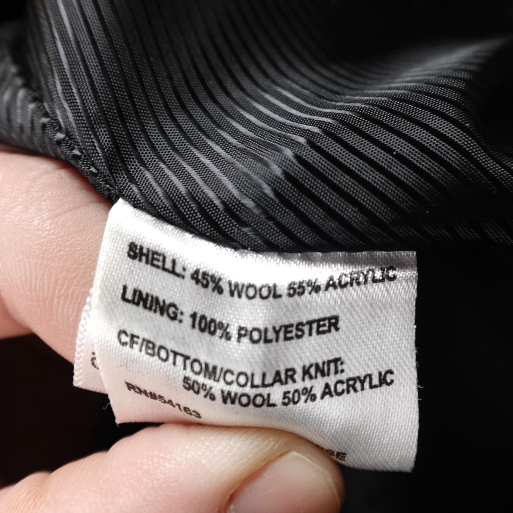 Calvin Klein Calvin Klein Coat Womens 10 Black Boucle Wool Long Topper Jacket Overcoat Fall Winter Button Lined Pockets Collared Size L / US 10 / IT 46 - 6 Thumbnail