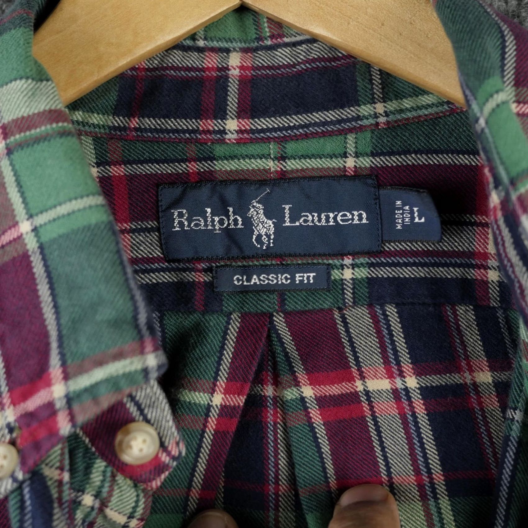 Ralph Lauren VINTAGE Ralph Lauren Shirt Mens L Plaid Flannel Button Down Suede Elbow Patches Size US L / EU 52-54 / 3 - 6 Thumbnail