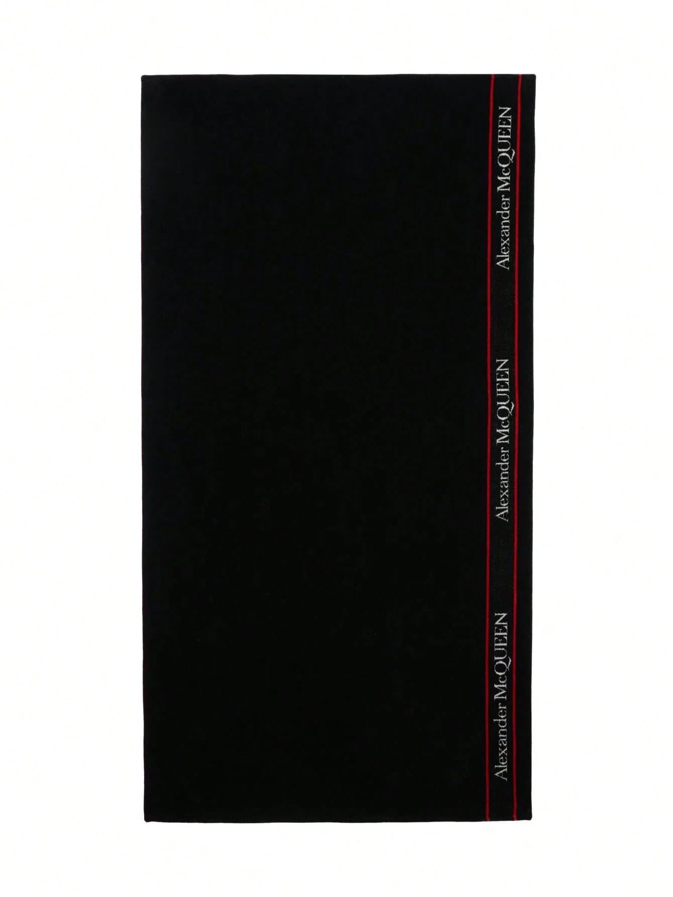 Alexander McQueen o1w1db10725 Size: OS/Selvedge Beach Towel in Black Size ONE SIZE - 2 Thumbnail