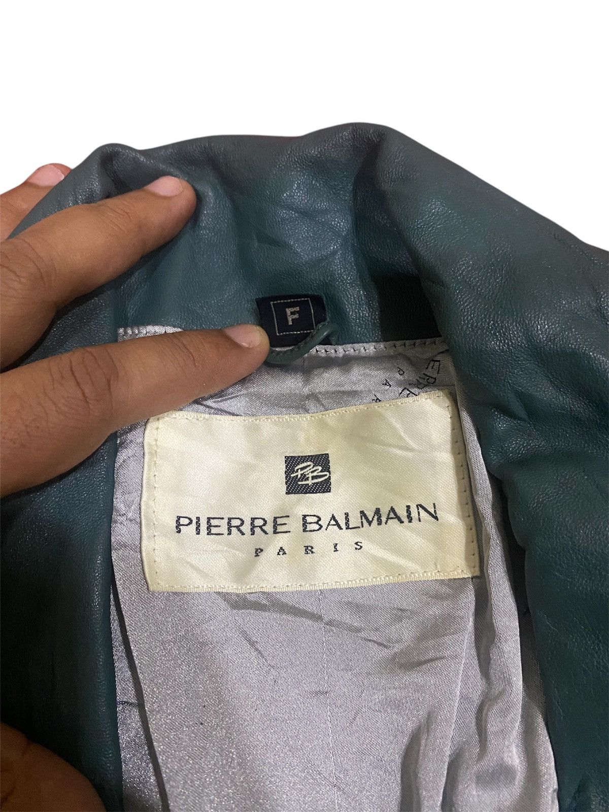 Pierre Balmain × Vintage Vintage Pierre Balmain Lamb Leather Jacket Size L / US 10 / IT 46 - 4 Thumbnail