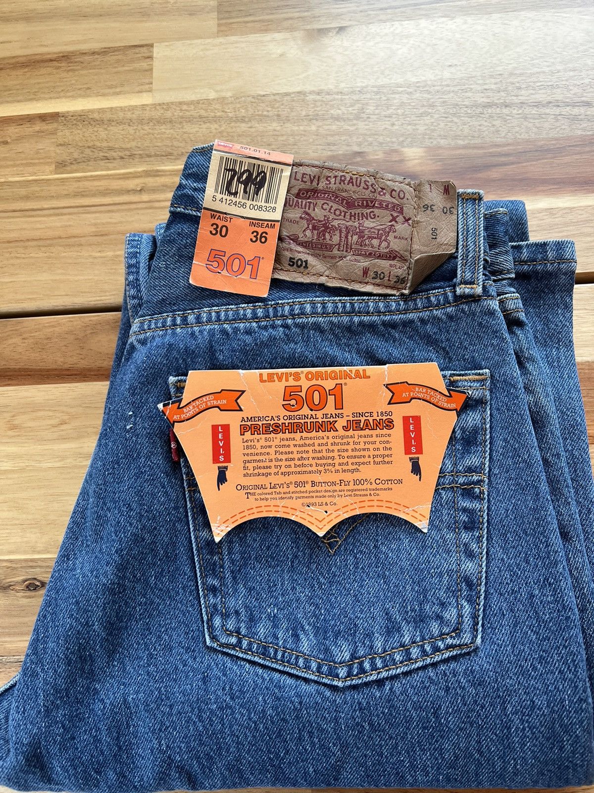 Levi's × Levi's Vintage Clothing Levis vintage 501 jeans UNUSED Size US 30 / EU 46 - 2 Thumbnail