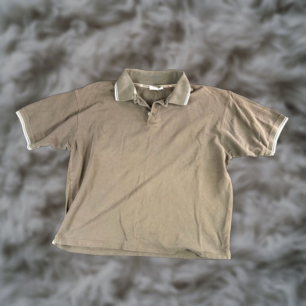 Burnside VINTAGE Burnside Polo Shirt Gray Taupe Short Sleeve Casual Golf Shirt Men L Grunge 90s Punk Skater Embroidered N/A Size US L / EU 52-54 / 3 - 1 Thumbnail