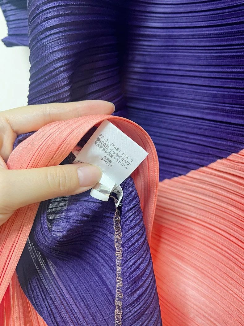 Issey Miyake Issey Miyake size:3 Pink and purple striped short-sleeved Size S / US 4 / IT 40 - 3 Thumbnail