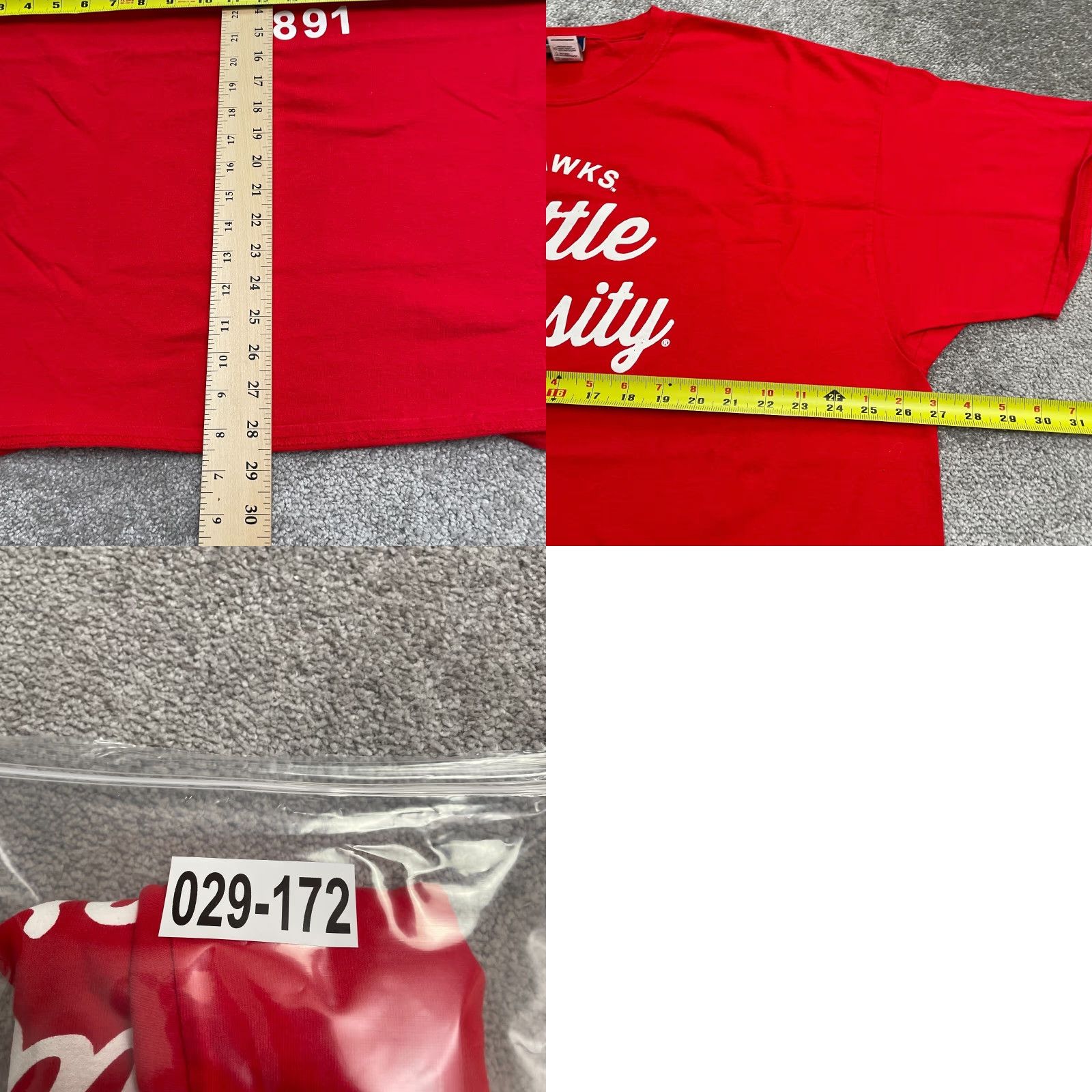 Vintage MV Sport T-Shirt Shirt Mens 3XL Red Seattle University Redhawks Crew Neck Cotton Short Sleeve Vintage No Size US XXL / EU 58 / 5 - 8 Thumbnail