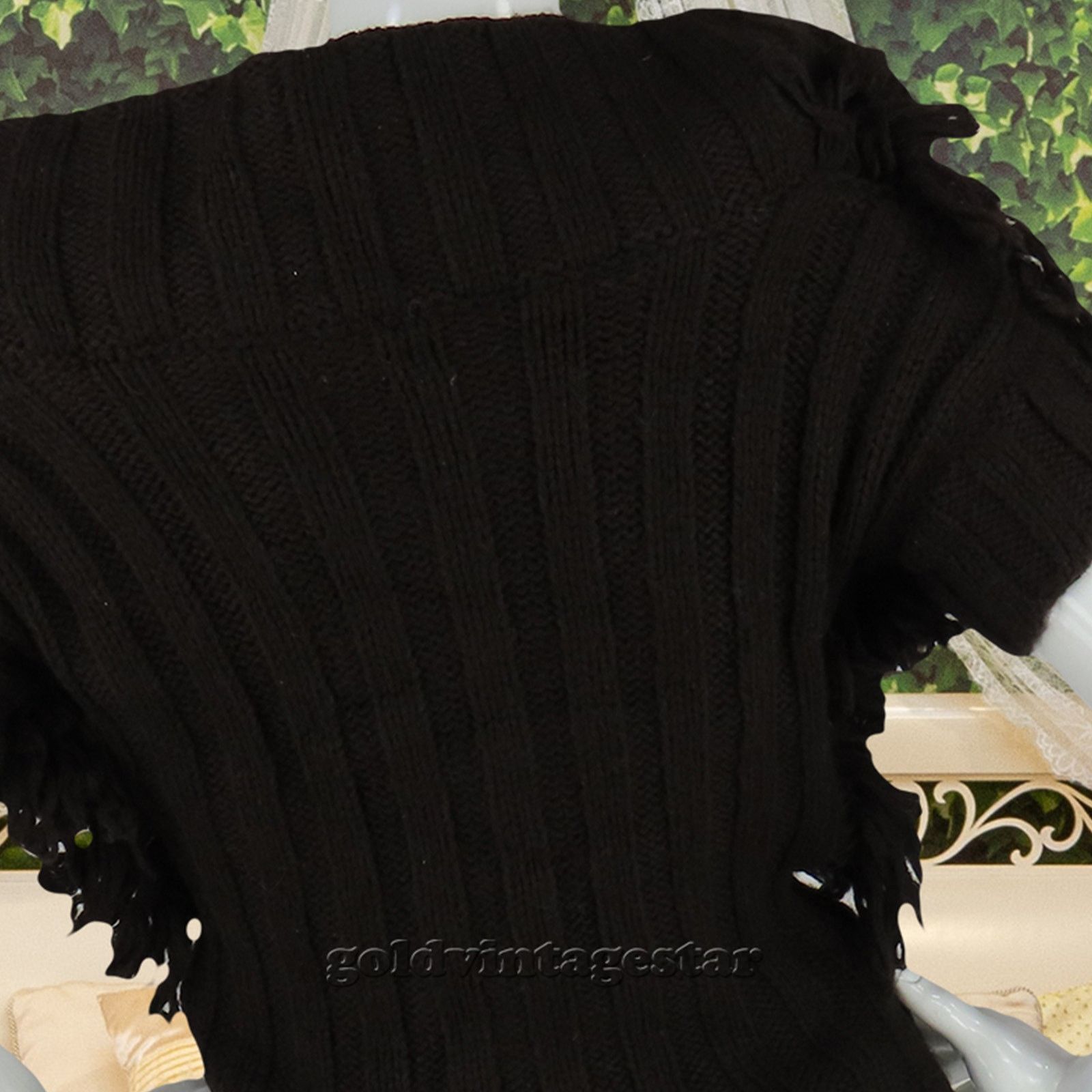 United Colors Of Benetton United Colors of Benetton Chunky Knit Tassel Wool Sweater Size S / US 4 / IT 40 - 11 Thumbnail