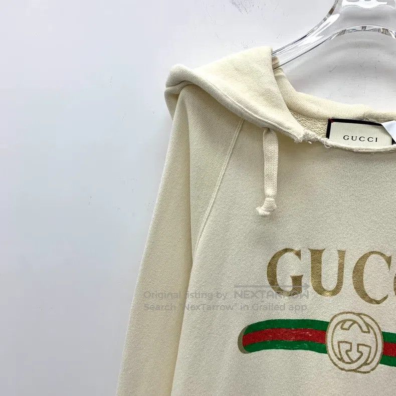 Gucci Gucci Beige logo letter dog embroidery cotton hooded long- Size US M / EU 48-50 / 2 - 3 Thumbnail