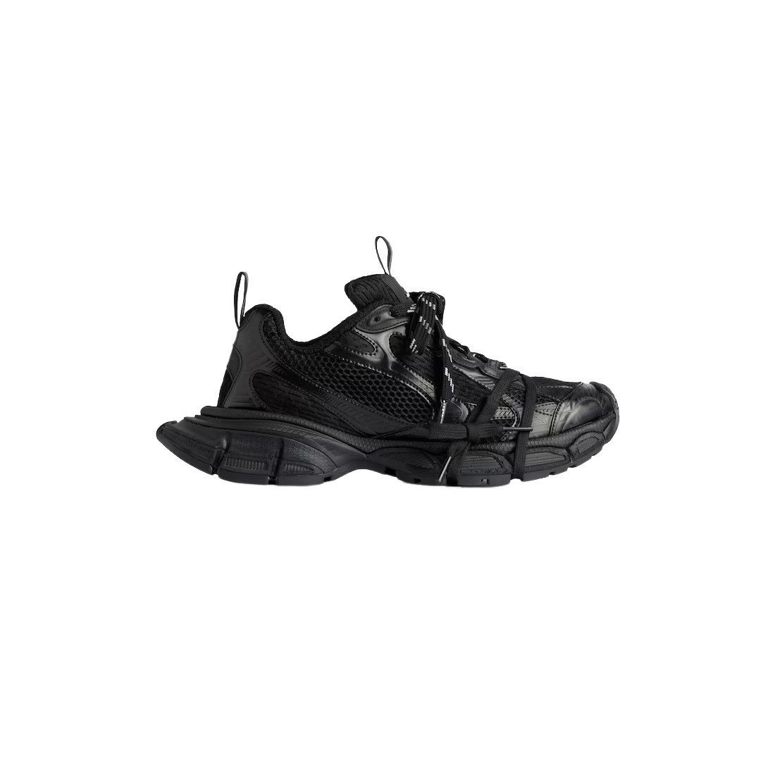 BALENCIAGA 3XL $1190 Men's Black Low Top Sneakers New (Men's