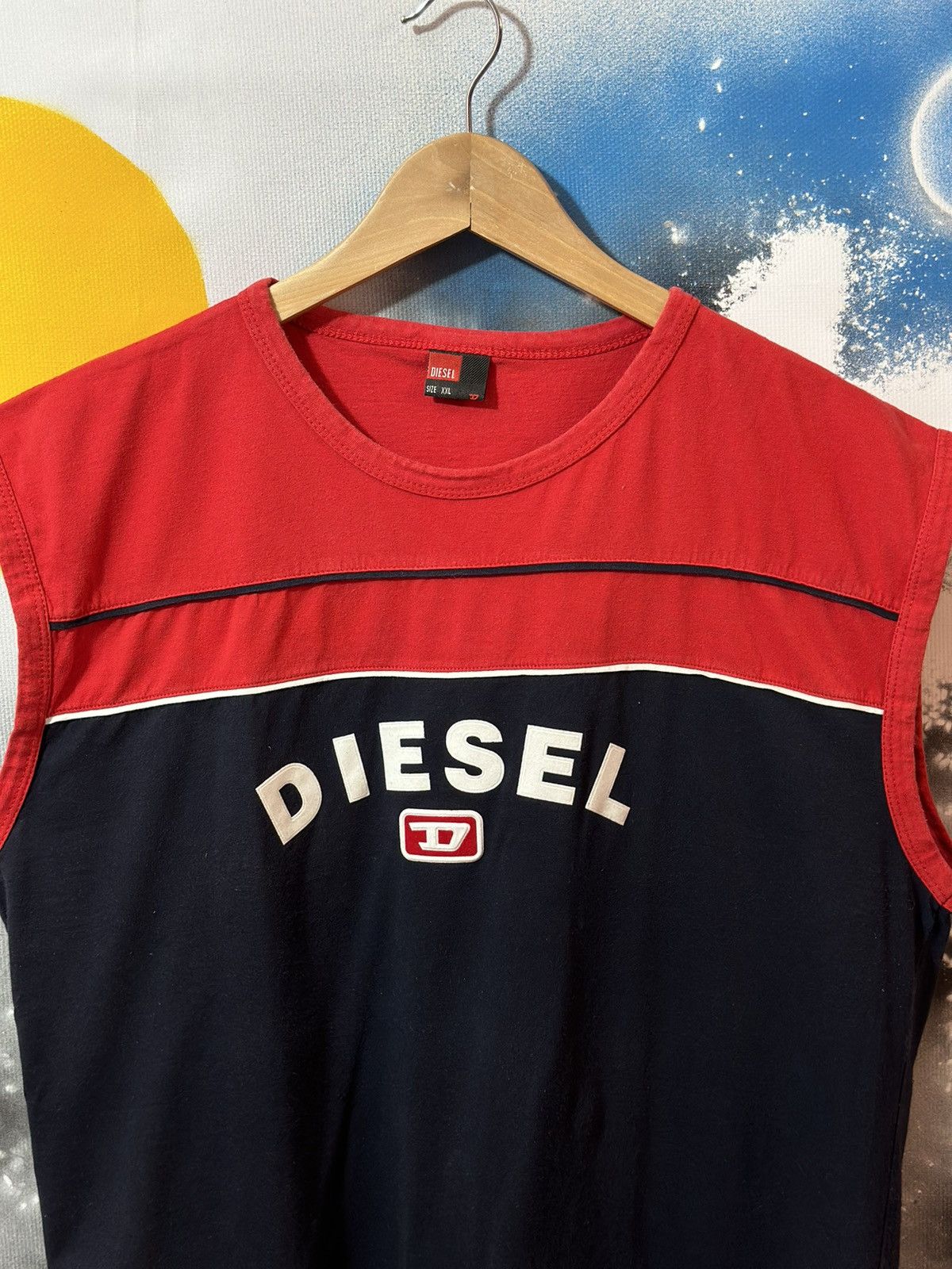 Diesel × Vintage Diesel Vintage Big Logo T Shirt 90s Size US XXL / EU 58 / 5 - 2 Thumbnail