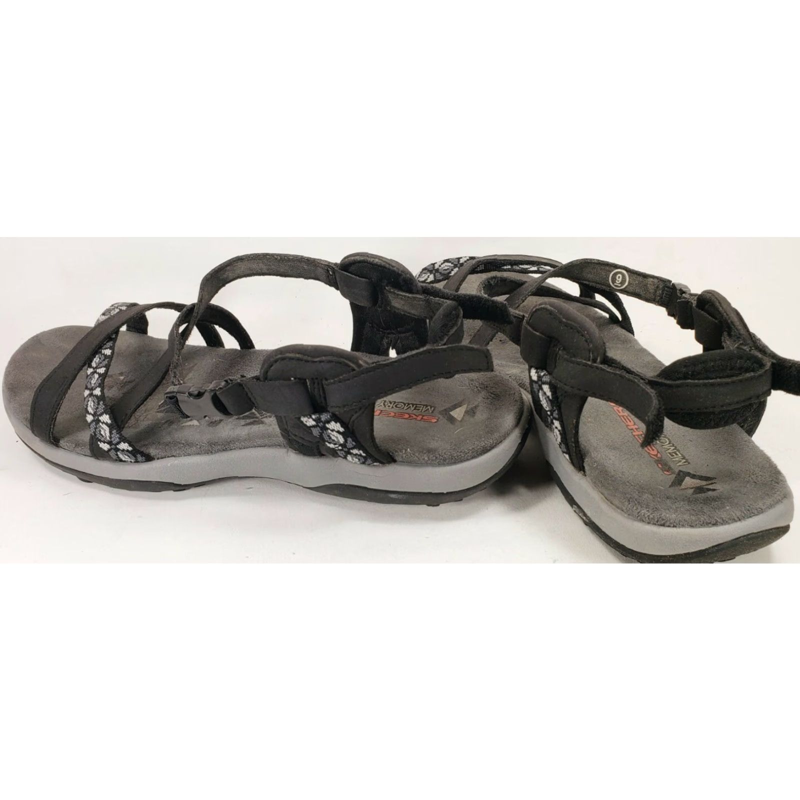 SKECHERS SKECHERS Outdoor Lifestyle Sport Sandal Black Fabric Strap Reggae Open Toe 9M Women’s Sandal Size US 9 / IT 39 - 7 Thumbnail