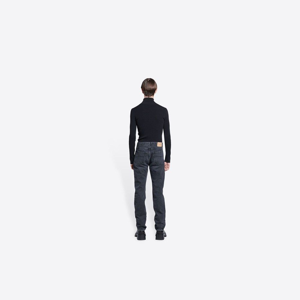 Balenciaga o1in1g0125 Year Of The Tiger Normal Fit Denim Pant Black Size US 29 - 5 Thumbnail