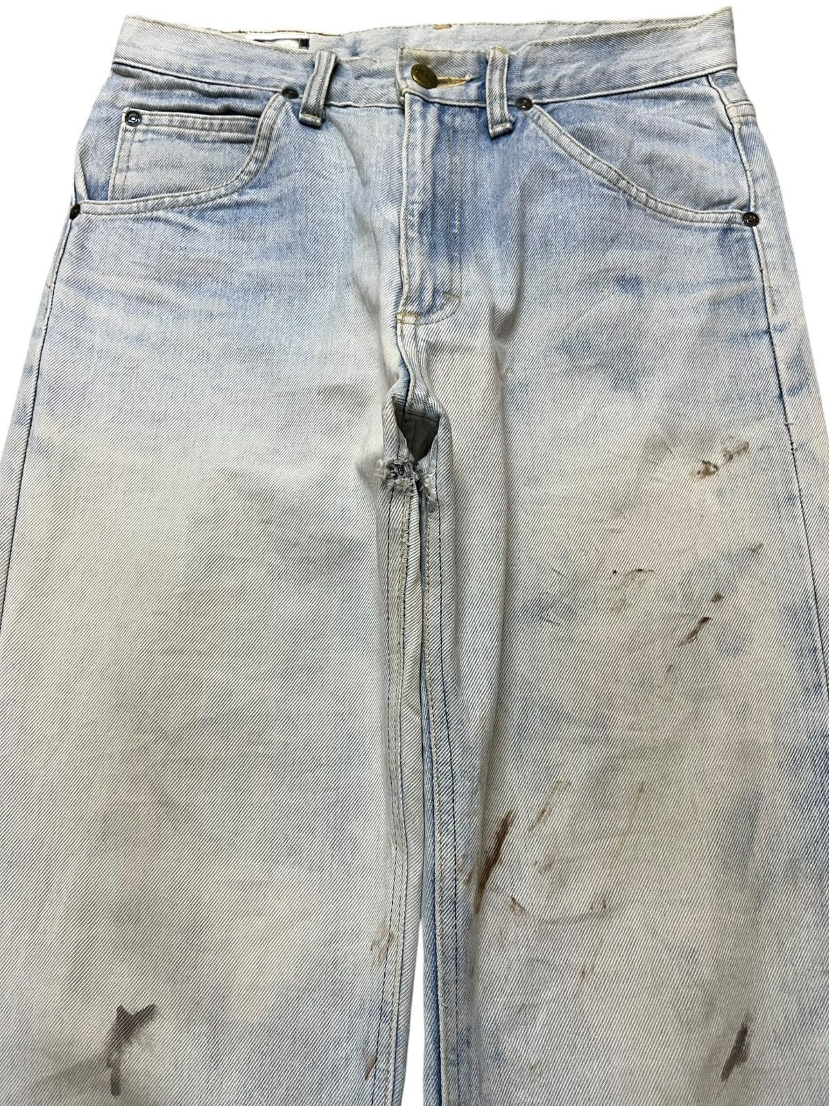 Lee Vintage Lee Wide Leg Faded Acid Wash Denim Size US 28 / EU 44 - 2 Thumbnail