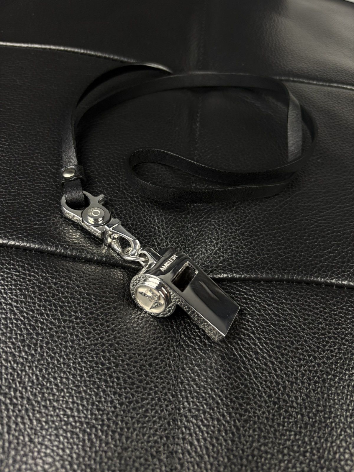 Ambush Design AMBUSH heavy whistle leather necklace on leather strap Size ONE SIZE - 11 Thumbnail