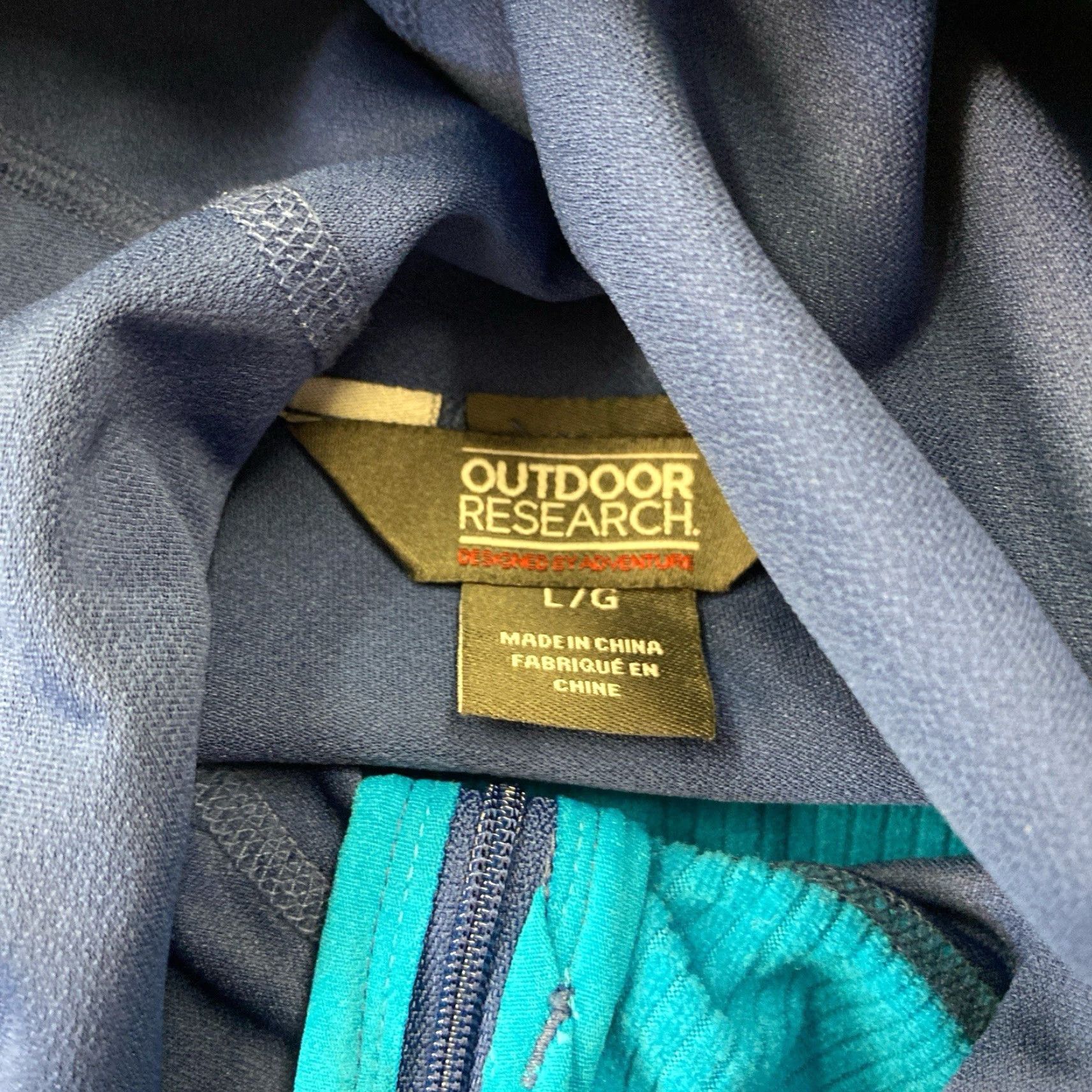 Outdoor Research Outdoor Research Hoodie Jacket Womens Large Blue Lightweight Jacket Hooded Softshell Mid-Length Size L / US 10 / IT 46 - 2 Thumbnail