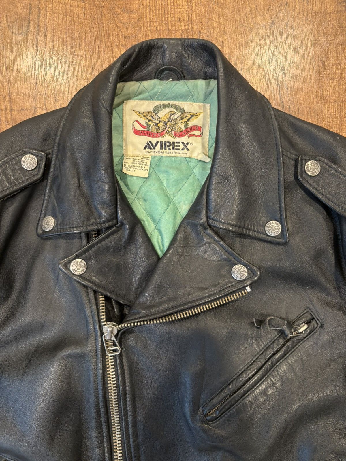 Avirex Vintage Avirex Leather Jacket Mens XL Pocket Motorcycle Size US XL / EU 56 / 4 - 5 Thumbnail