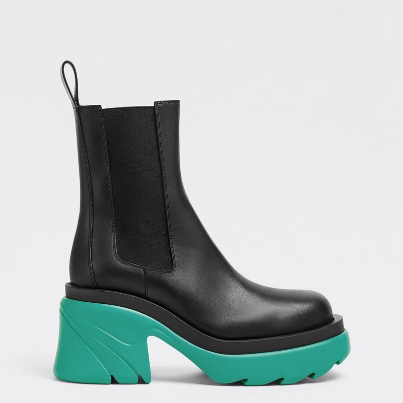 Bottega Veneta o1bcso1str0924 Flash Boots in Black/Blue Size US 9.5 / IT 39.5 - 1 Thumbnail
