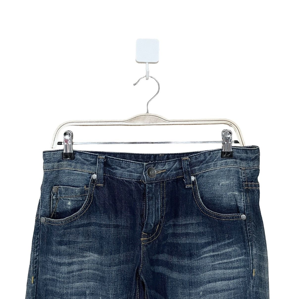 If Six Was Nine × Sisley Vintage Brand Sisley Ripped Jeans 2000s Size US 27 - 9 Thumbnail