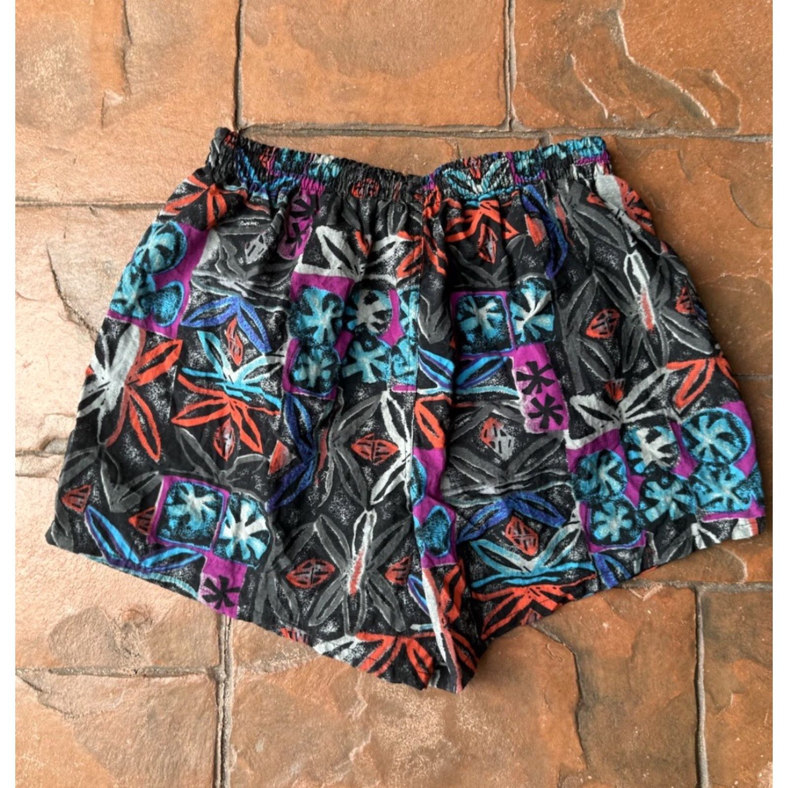 Speedo VINTAGE 80s Speedo Nylon Swim Trunks Men’s Medium AOP Floral Surfer Pockets Size US 31 - 3 Thumbnail