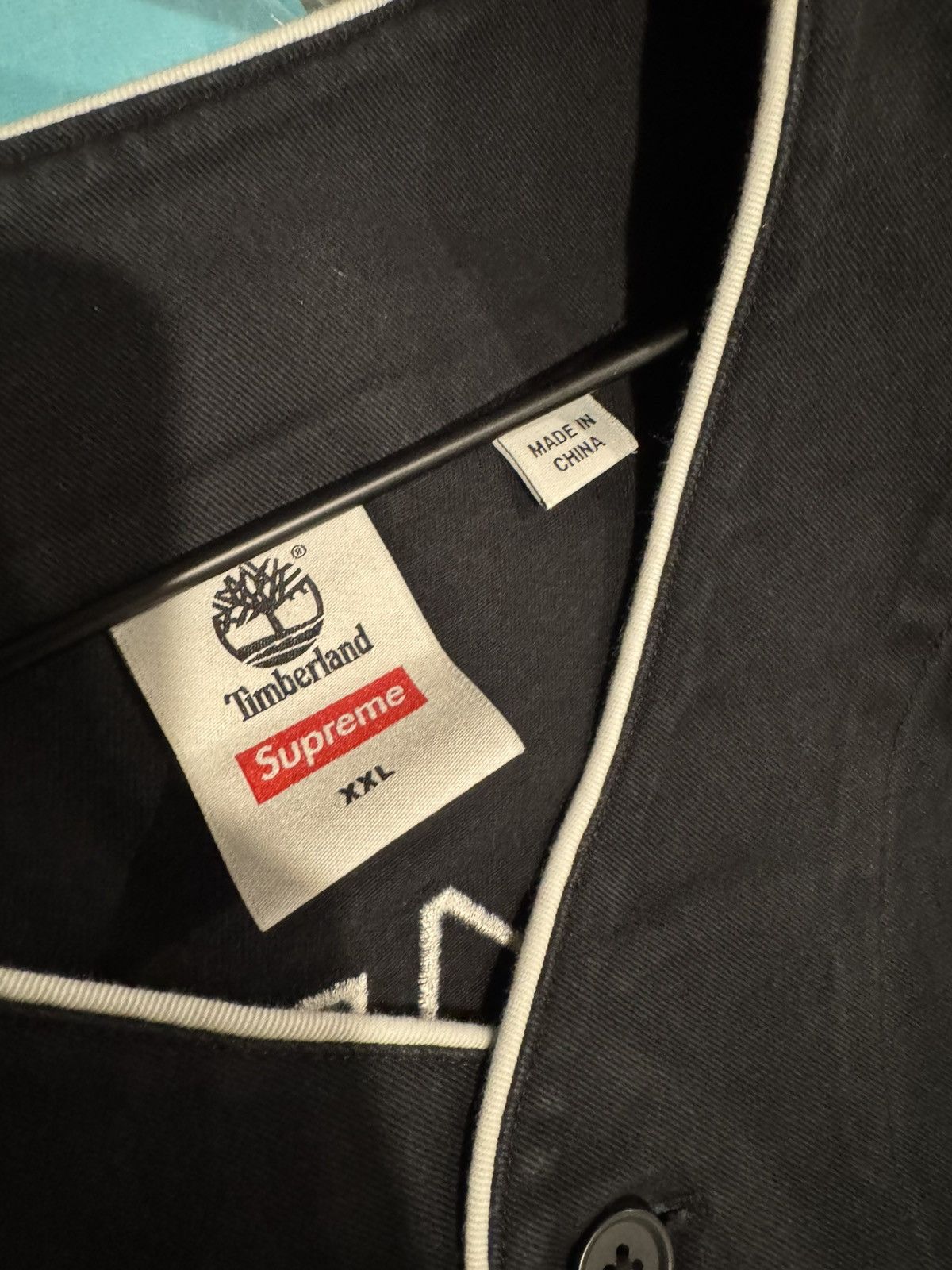 Supreme × Timberland Supreme Timberland Baseball Jersey Black Size US XXL / EU 58 / 5 - 3 Thumbnail