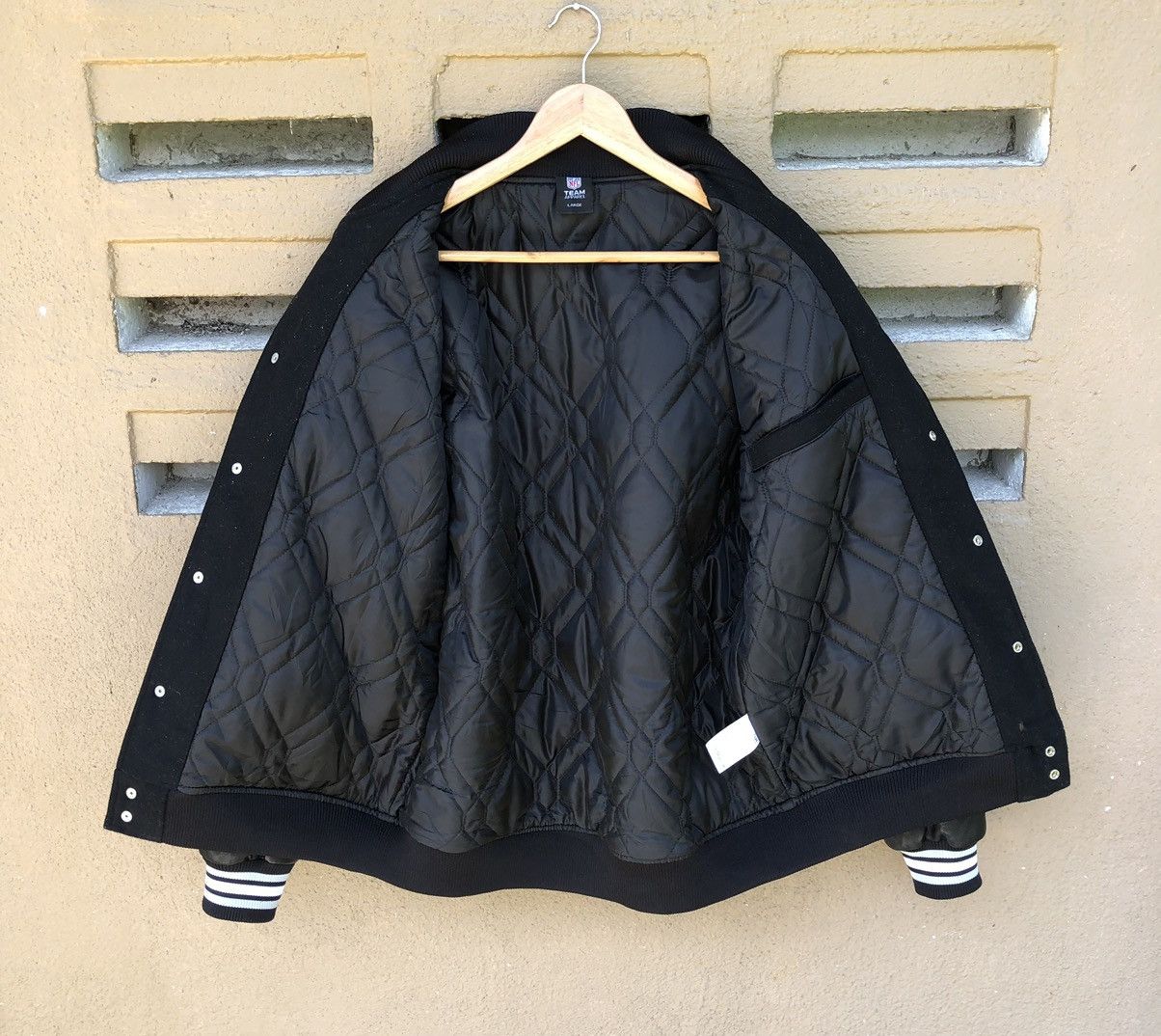 NFL NFL Majestic Raiders Letterman Wool Leather Varsity Jacket Size US L / EU 52-54 / 3 - 12 Thumbnail