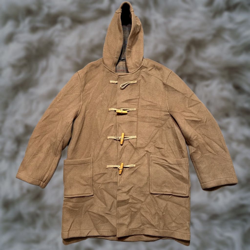 Orvis VINTAGE Orvis Duffel Coat Mens 42 Wool Beige Hooded Long Overcoat 80s Casual Travel England Size US XS / EU 42 / 0 - 1 Thumbnail