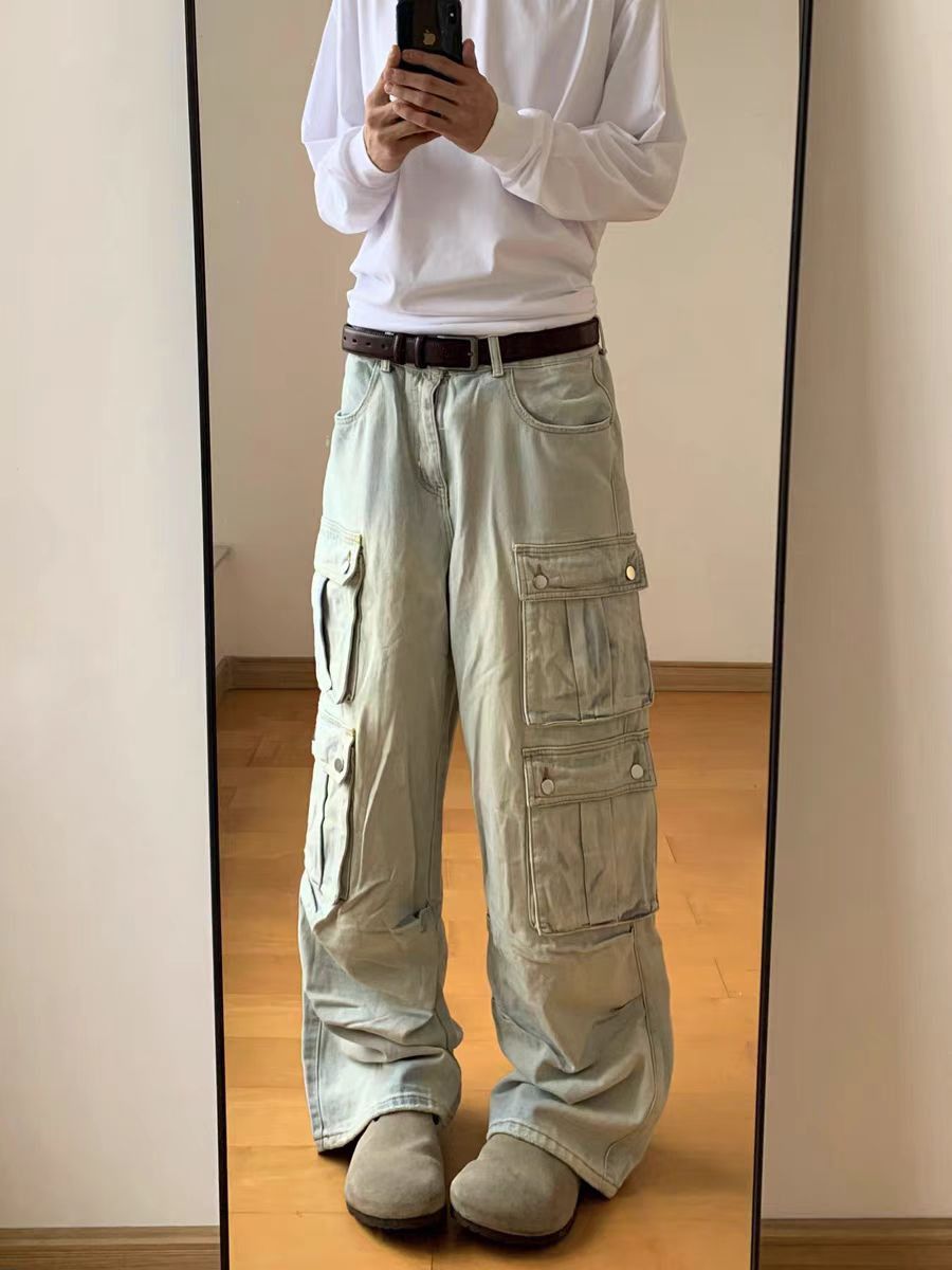 Japanese Brand × Jean Vintage multi-pocket baggy work casual jeans Size US 30 / EU 46 - 3 Thumbnail