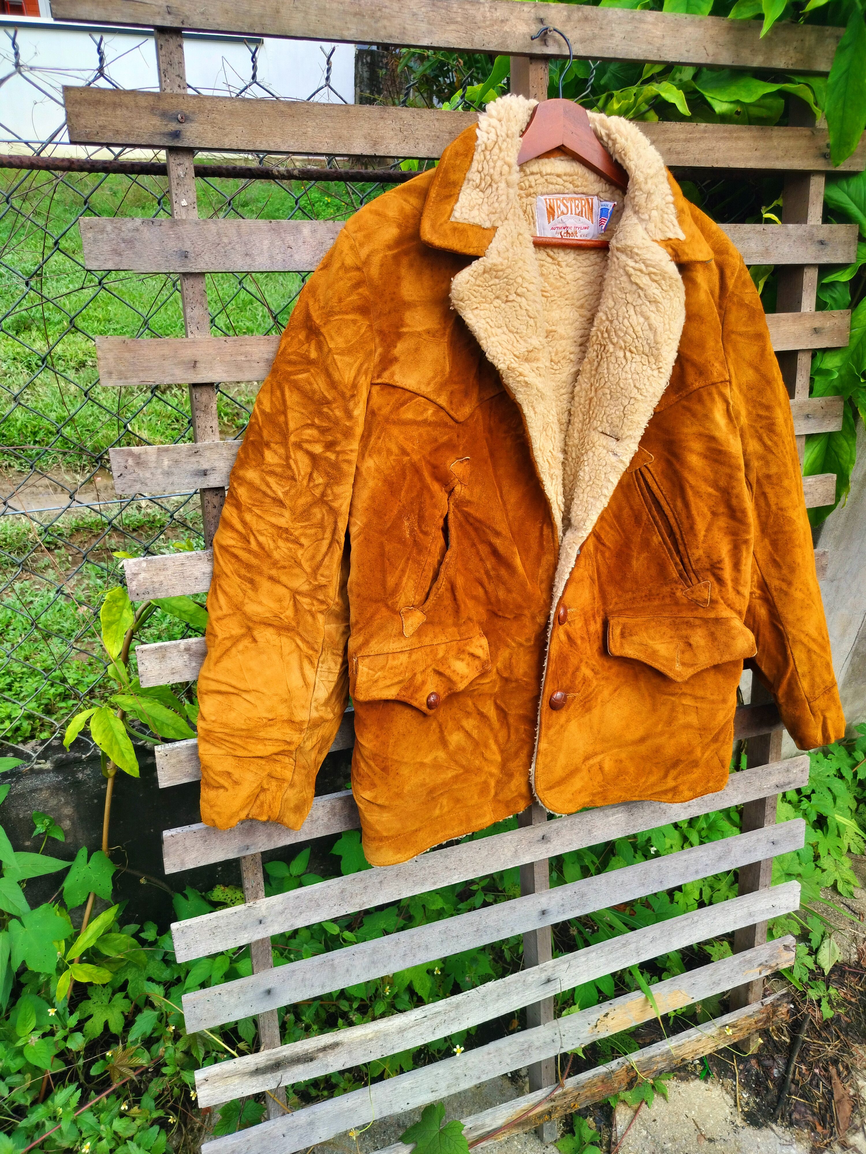 Schott SCHOTT WESTERN SHERPA LEATHER JACKET Size US L / EU 52-54 / 3 - 2 Thumbnail