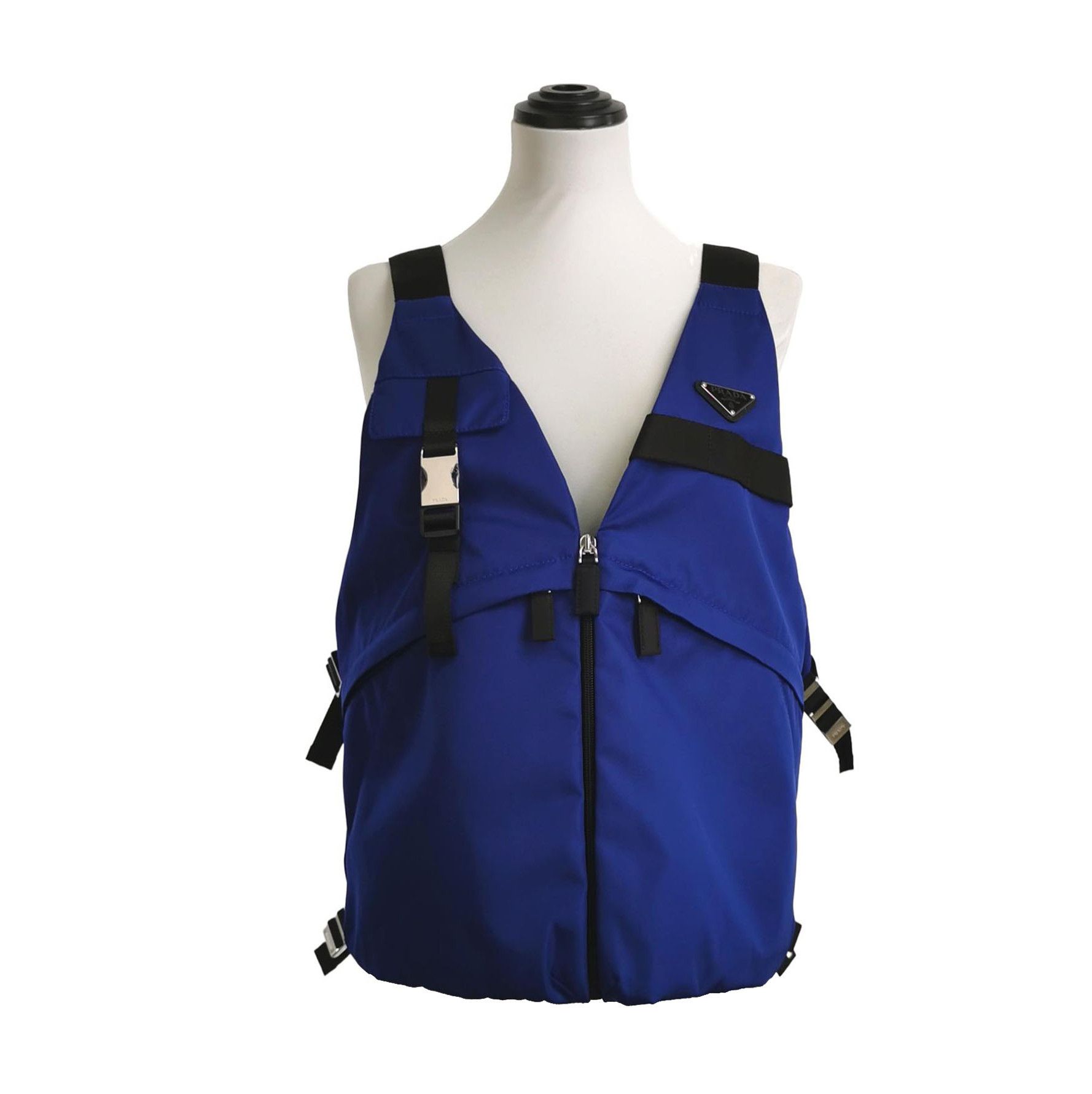 Prada Prada Color-Blocked Triangle Logo Vest - dmc Size S / US 4 / IT 40 - 1 Thumbnail