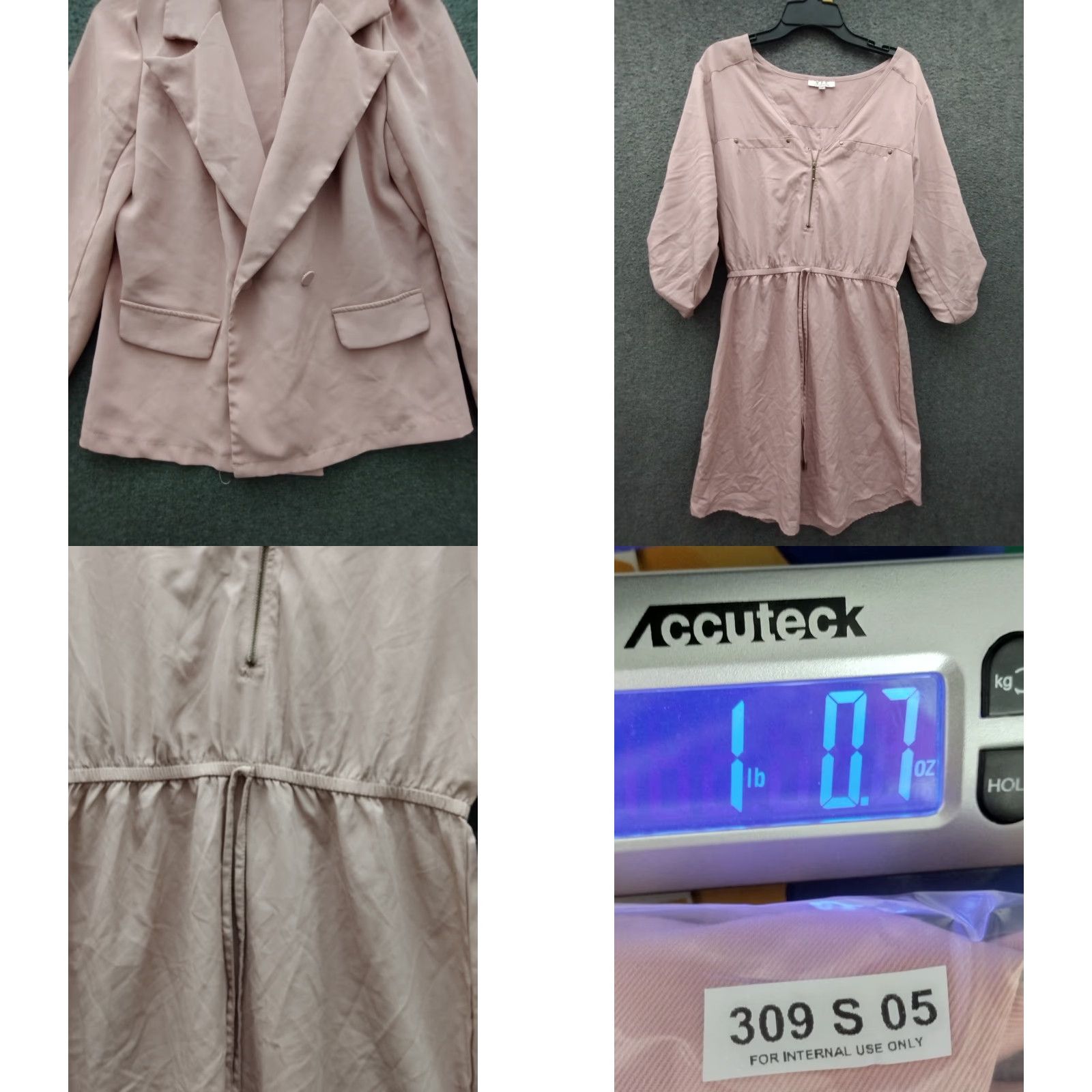 Shein Shein + MPH Collection Blazer Dress Set Pink M V-Neck Zip - 2 Piece Outfit Women Size M / US 6-8 / IT 42-44 - 10 Thumbnail