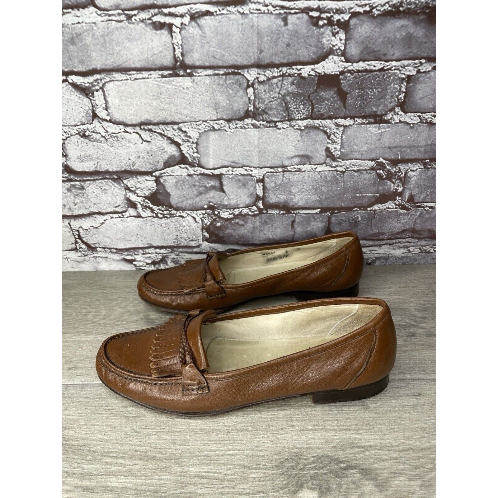 Bally Bally Margy Brown Leather Kiltie Braided Slip On Loafers Sho Size US 9 / IT 39 - 20 Thumbnail
