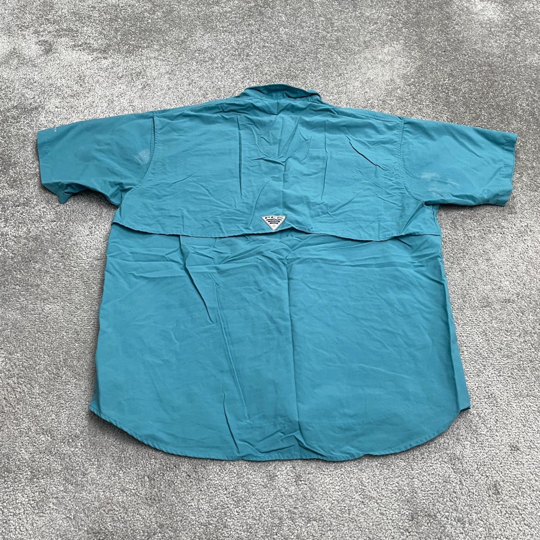 Vintage Columbia Shirt Mens Large Blue Short Sleeve PFG Omni Shade Bahama Casual Size US L / EU 52-54 / 3 - 2 Thumbnail
