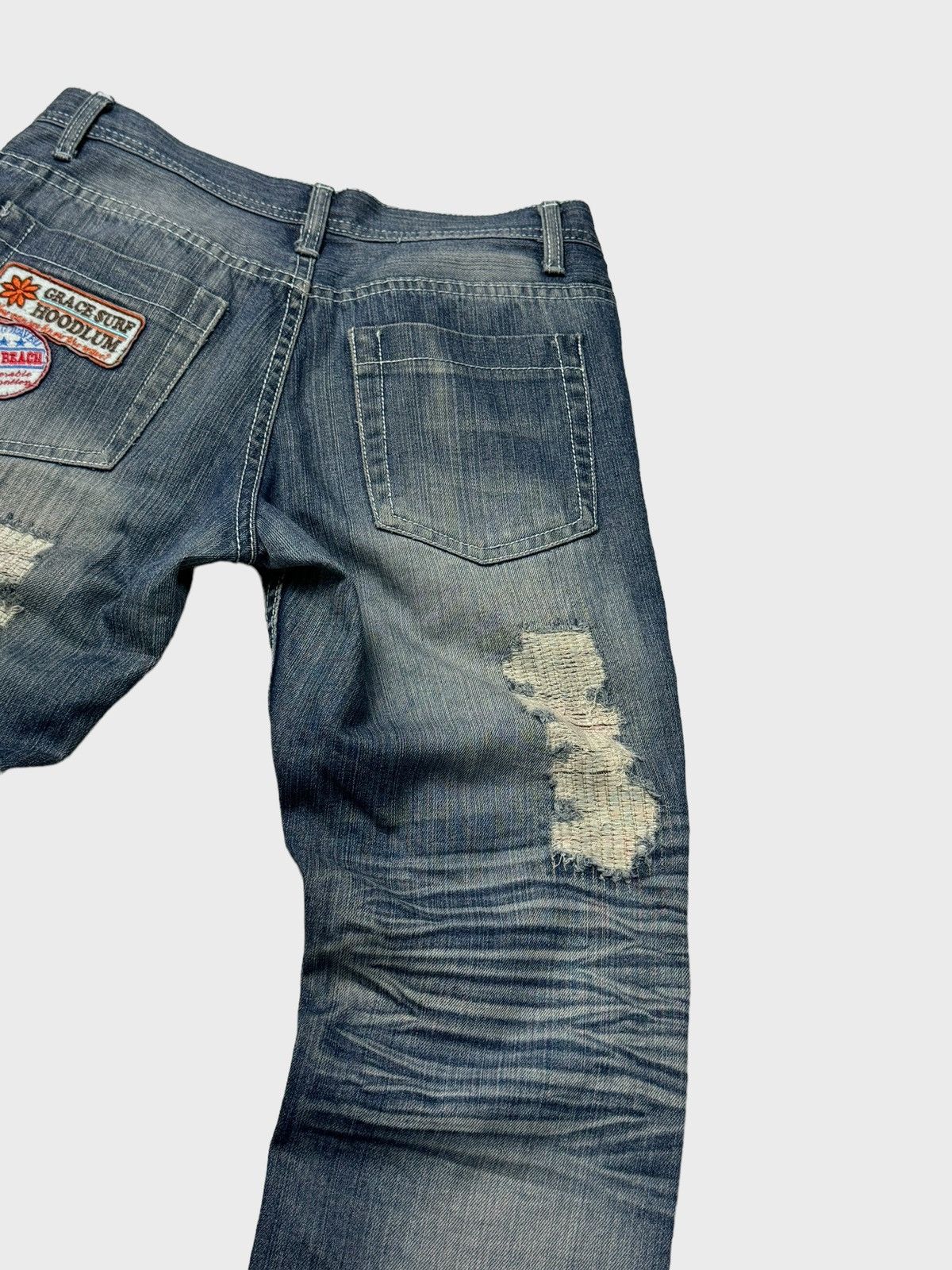 Hysteric Glamour Flare Distressed Patches Junya Watanabe Style Denim Jeans Size US 29 - 10 Thumbnail