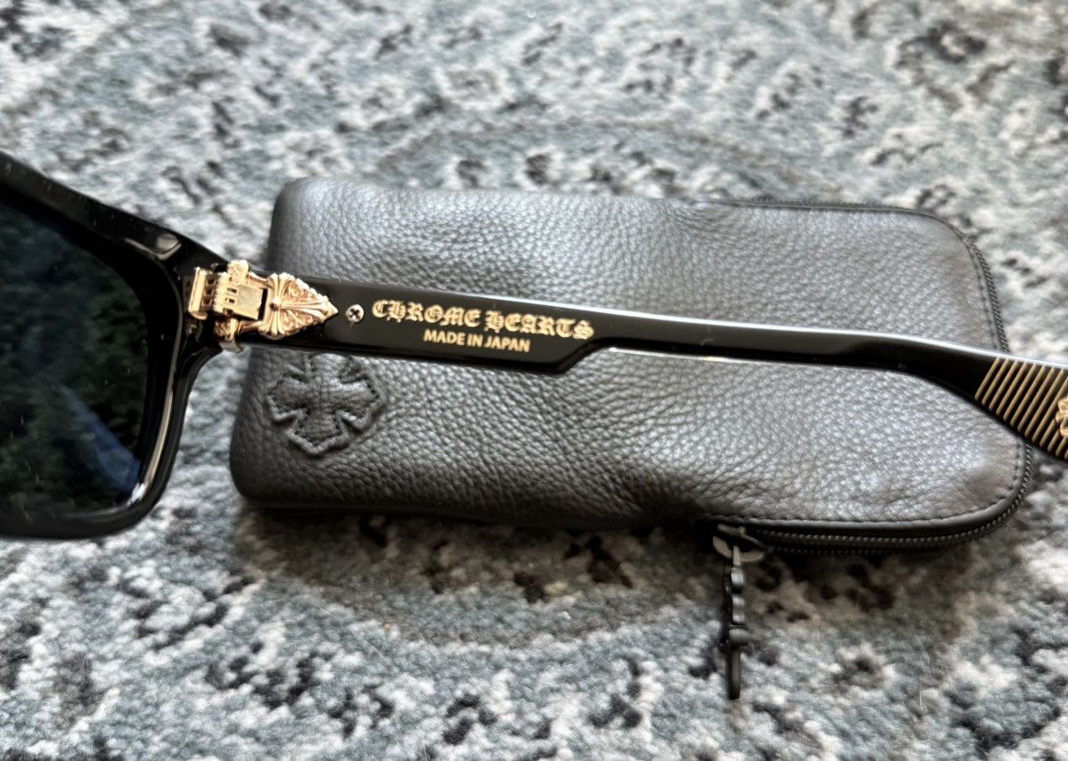 Chrome Hearts Chrome Hearts Box Officer Sunglasses Black Gold Size ONE SIZE - 3 Thumbnail