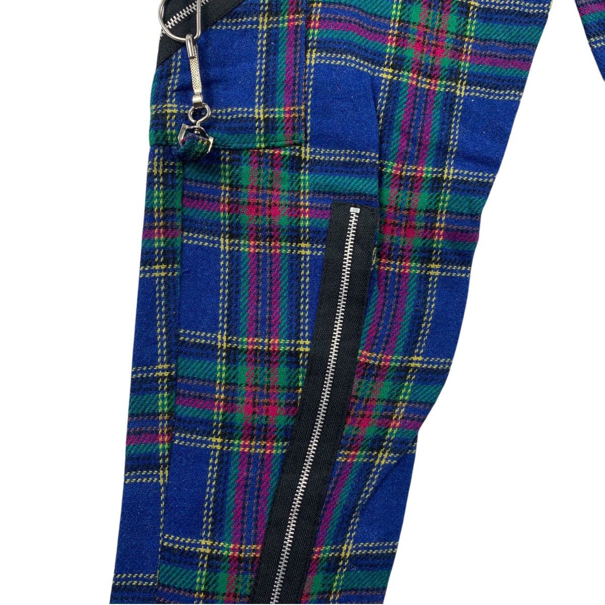 Seditionaries × Vintage Vintage TIGER OF LONDON blue tartan plaid zip bondage pants Size US 29 - 18 Thumbnail