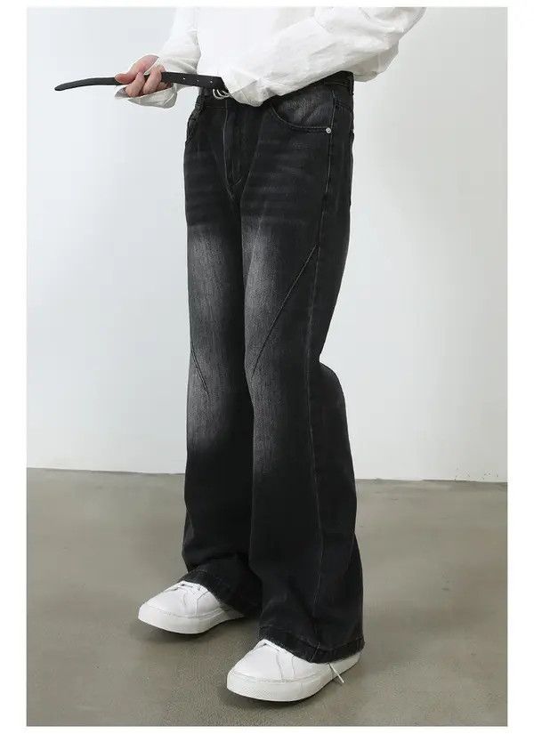 VIBE Black Faded Flared Denim Jeans Size US 30 / EU 46 - 5 Thumbnail